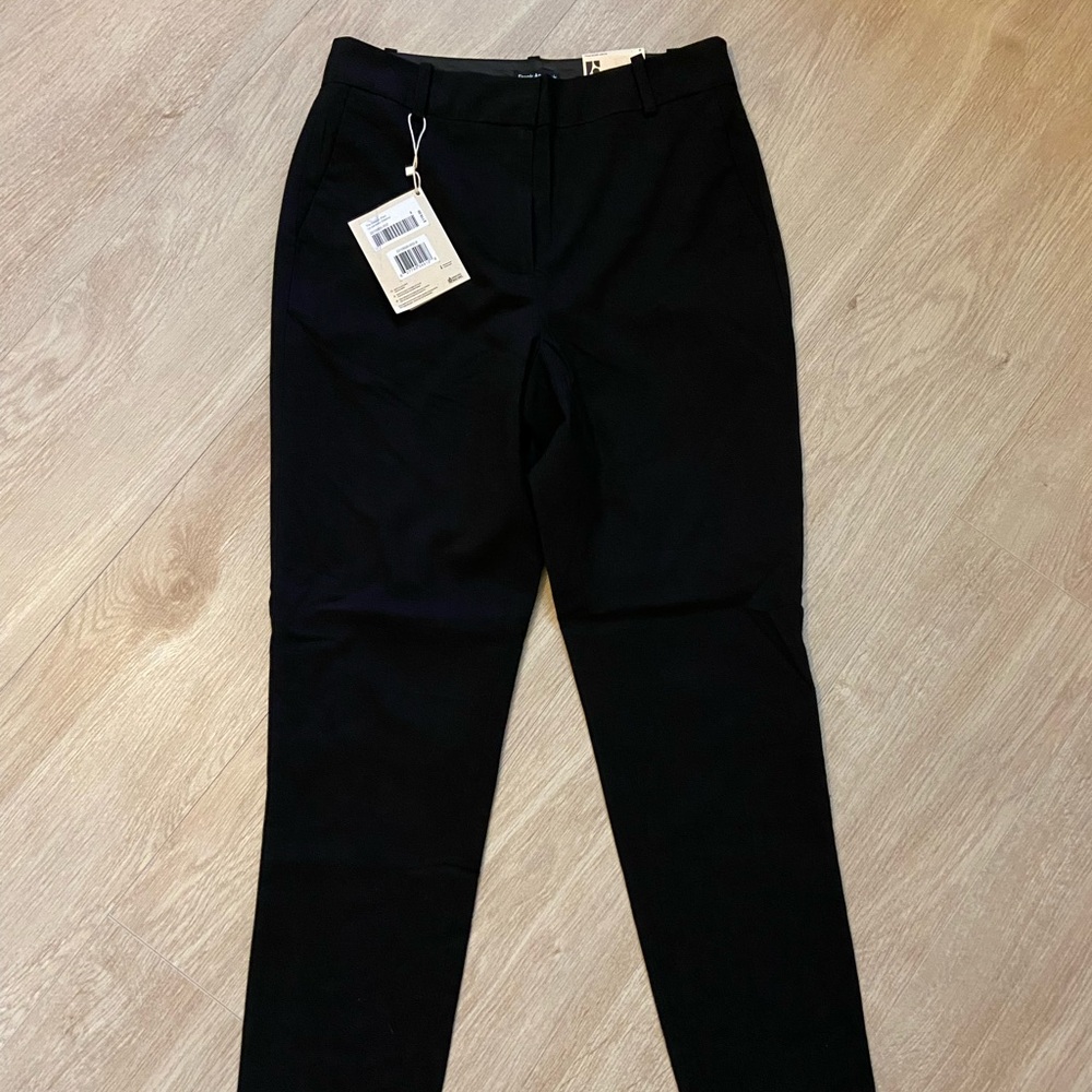 Frank & Oak Black Ankle Cropped Pants Sleek Tailored